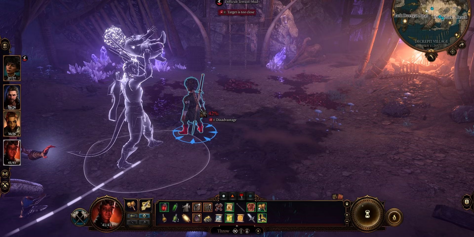 Baldur's Gate 3 Karlach Attempting Throw Player Halfling