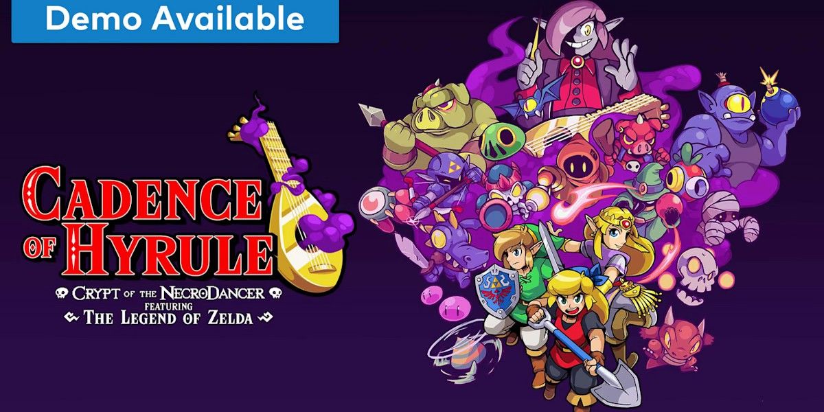 cadence of hyrule crypt of the necrodancer switch eshop promotional art zelda switch online