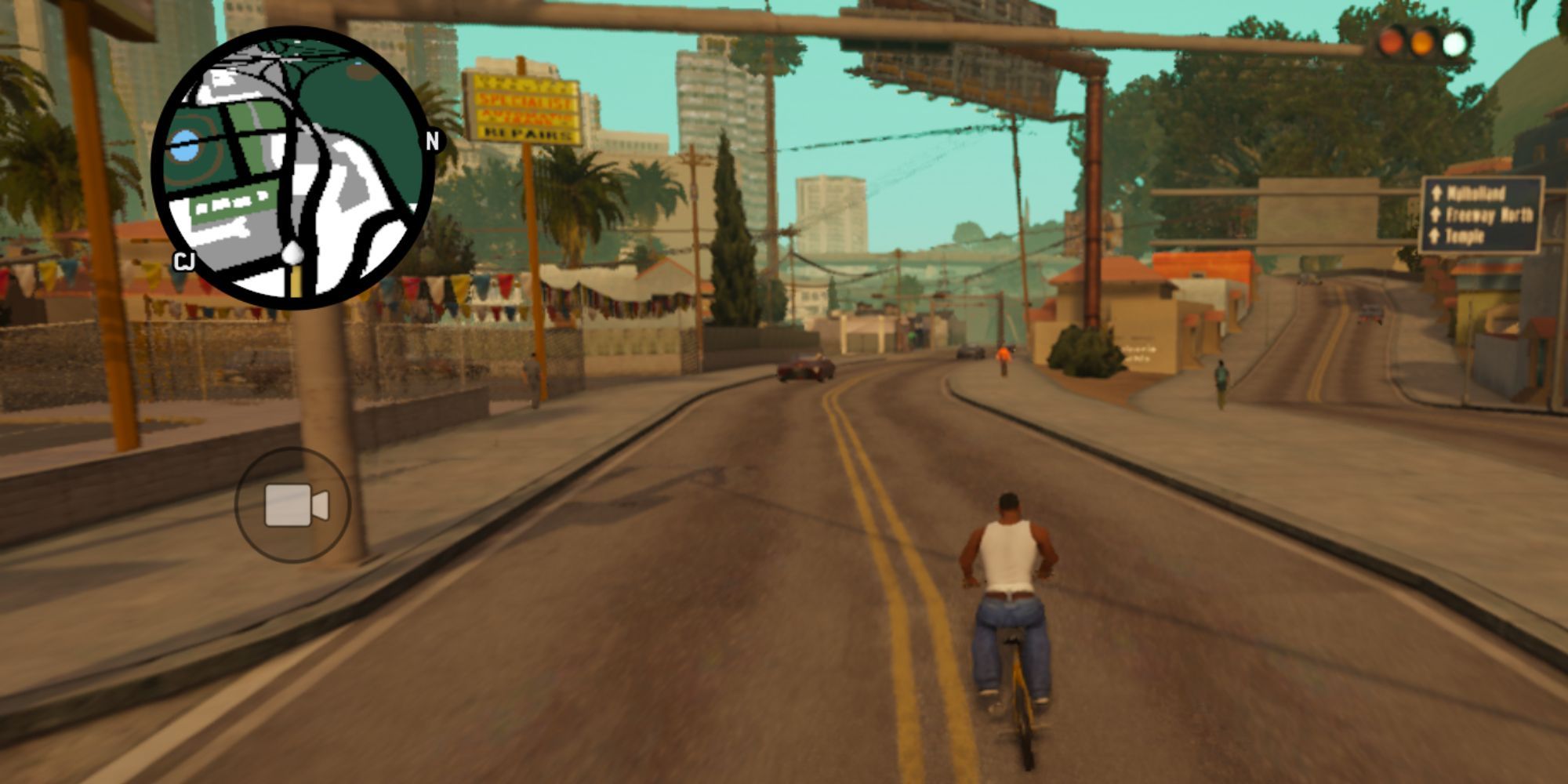 CJ Riding A Bicycle In Grand Theft Auto San Andreas  On Mobile