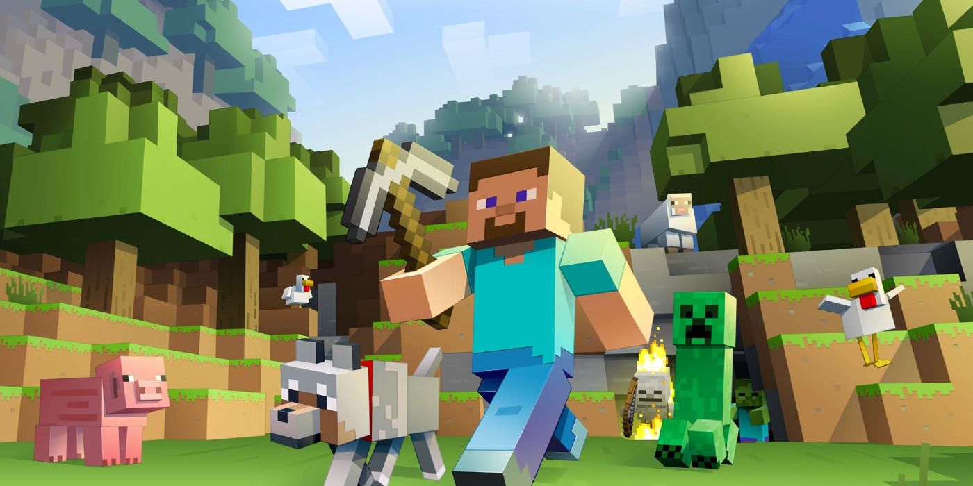 Steve From Minecraft Holding a Pickaxe