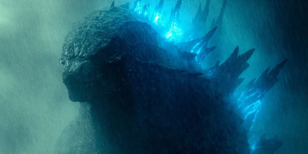 Dramatische Aufnahme des legendären Films Godzilla