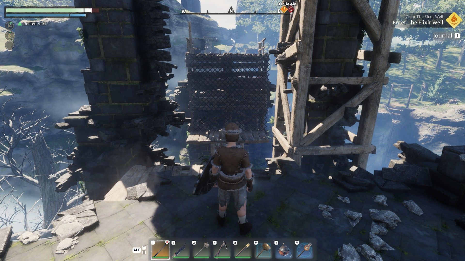 enshrouded spot on braelyn bridge where player can glide from