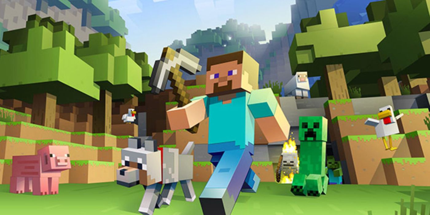 Steve From Minecraft Holding a Pickaxe