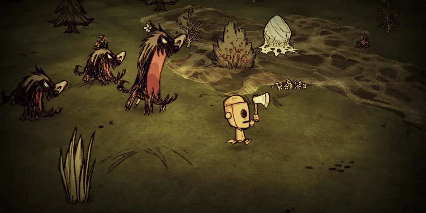 Don't Starve Player Character Running From Monsters