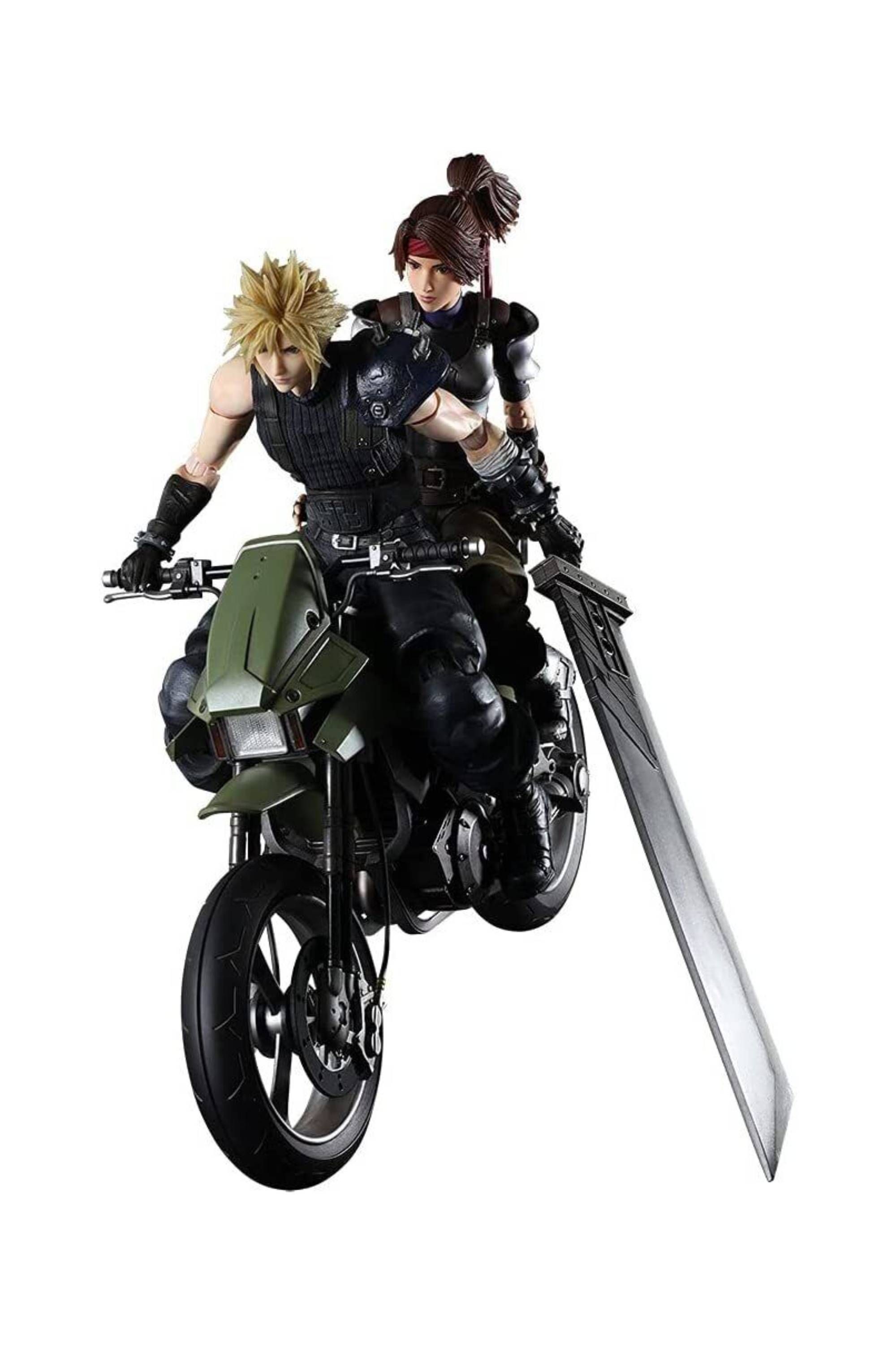 Final Fantasy VII Remake Play Arts Kai Action Figure - Jessie, Cloud and Motorcycle Set