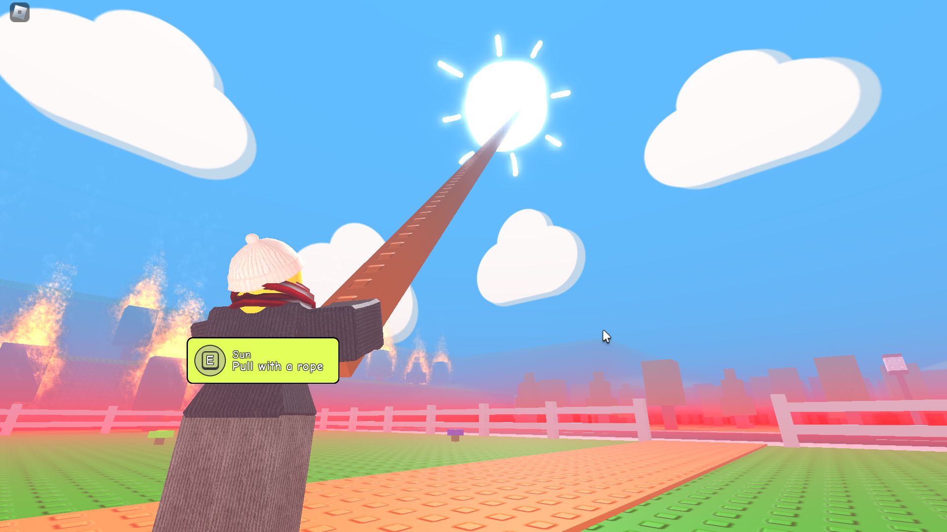 pull the sun in Need More Heat on Roblox