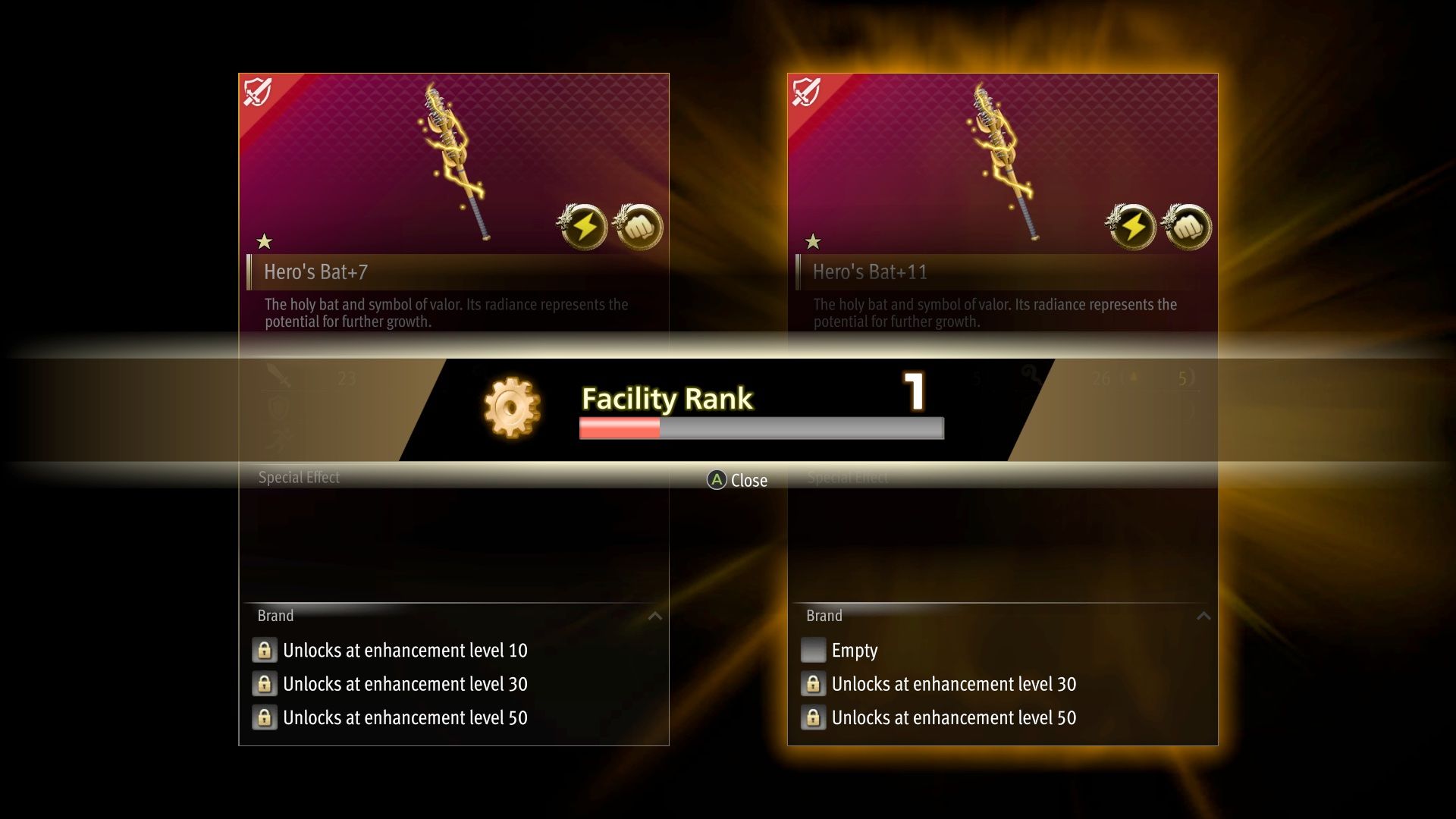 Facility Rank Up