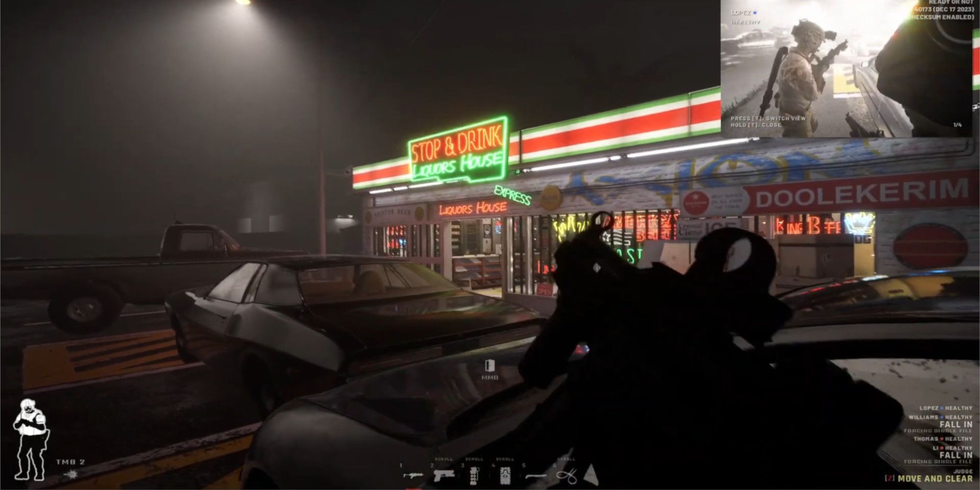 Ready Or Not Operator reloading his weapon on modded map