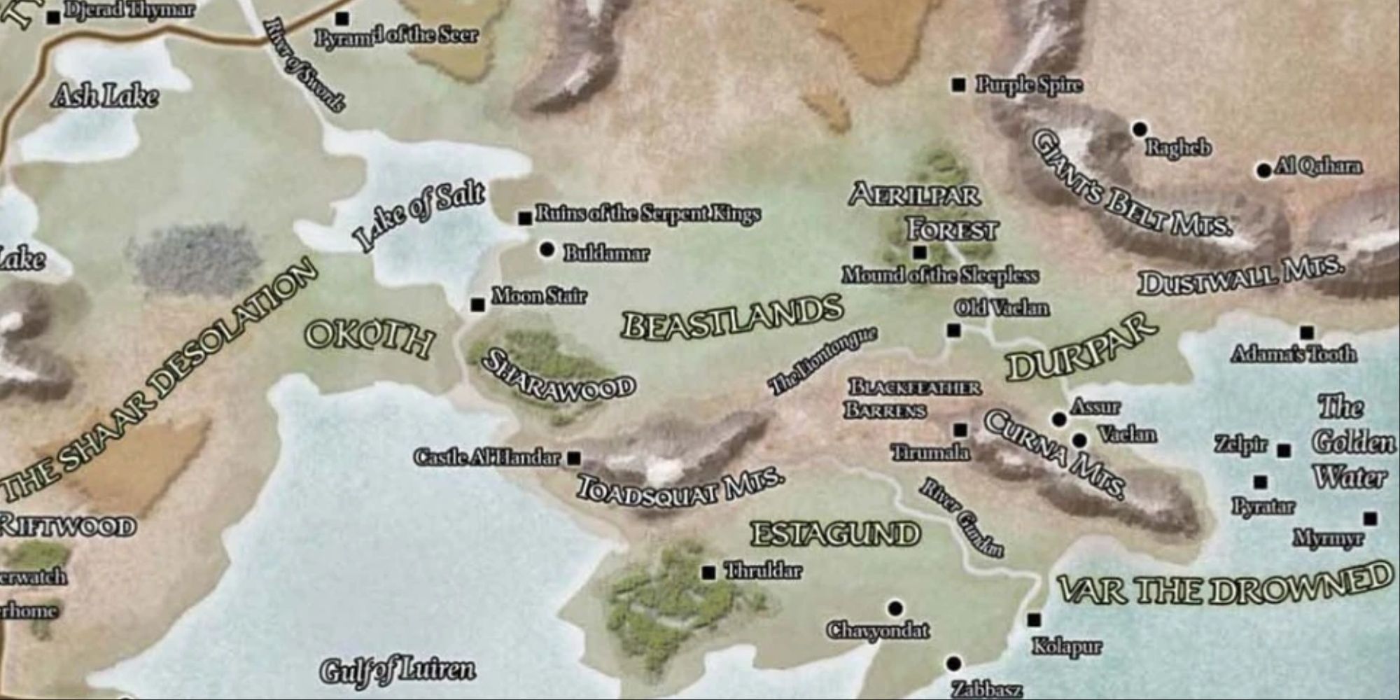 Map included in the Forgotten Realms Campaign Guide Rob Lazzaretti