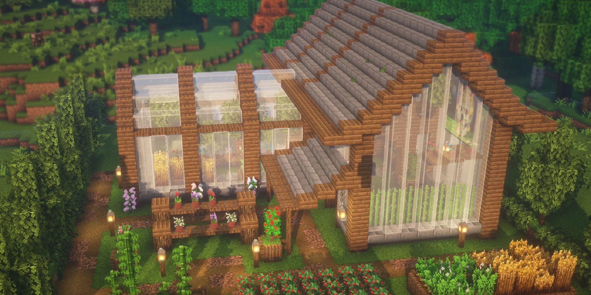 Minecraft Gewächshausgarten von _lex_builds_