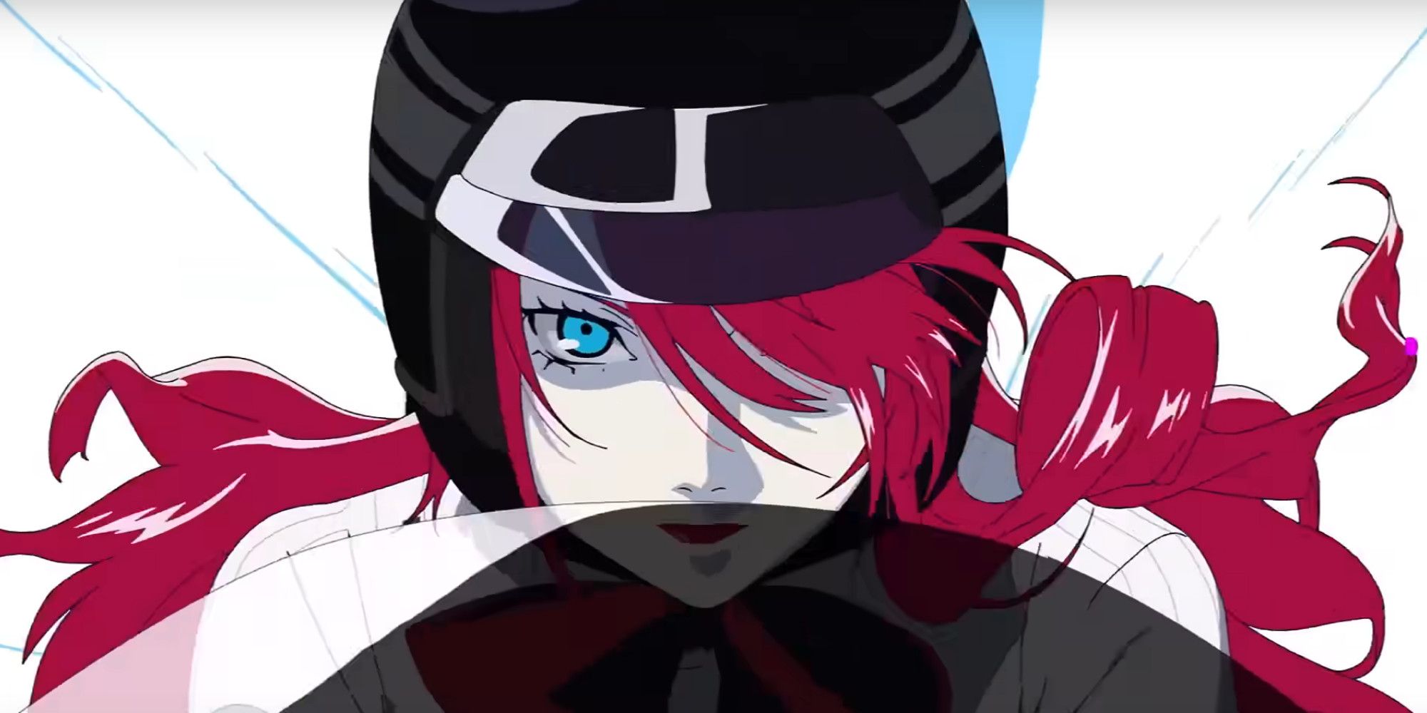 Mitsuru wearing a helmet and riding a motorbike in Persona 3 Reload's intro