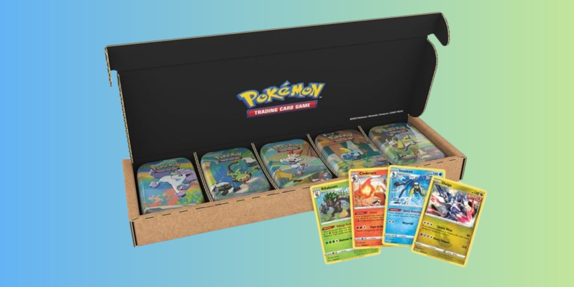 pokemon tcg galar mini tins and promo cards bundle