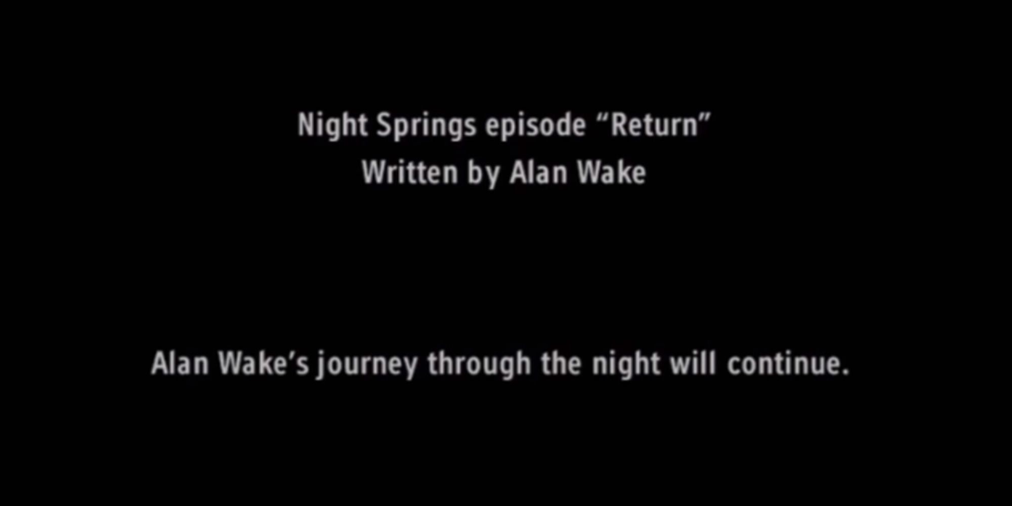 Объяснение истории дополнения Night Springs для Alan Wake 2