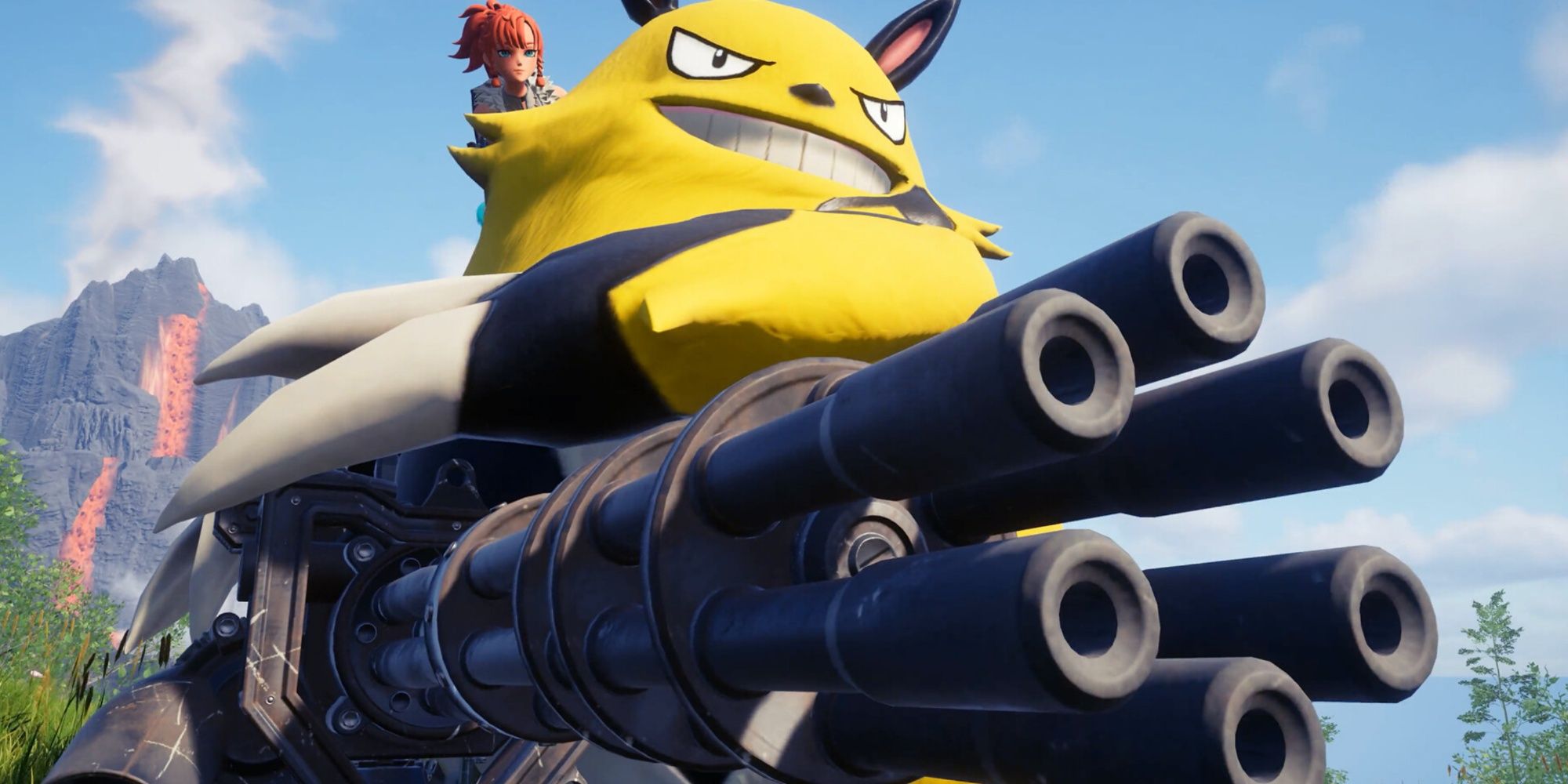Palworld Giant Yellow Monster With A Minigun