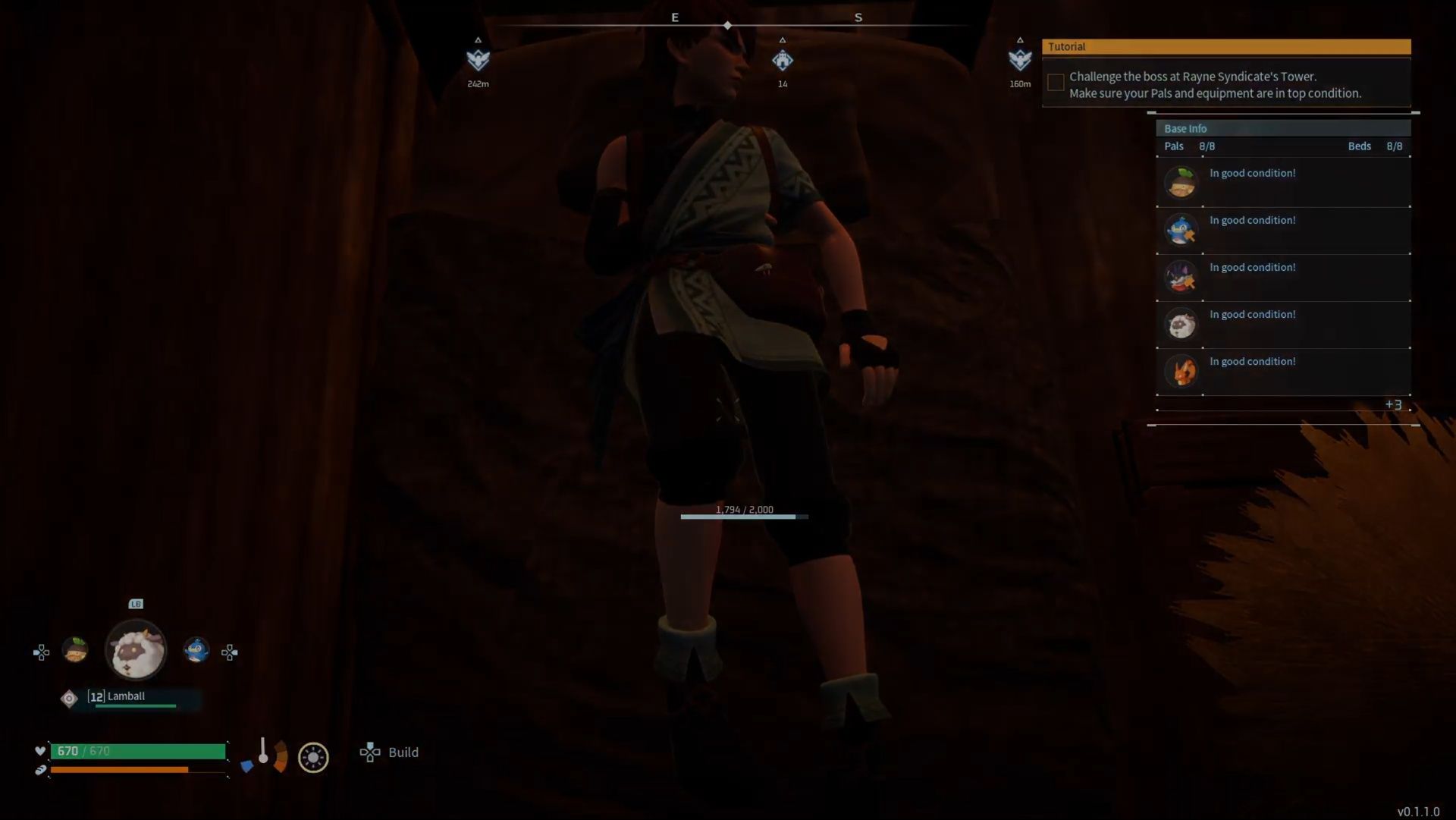 A player sleeping on their bed to enjoy the night in Palworld.