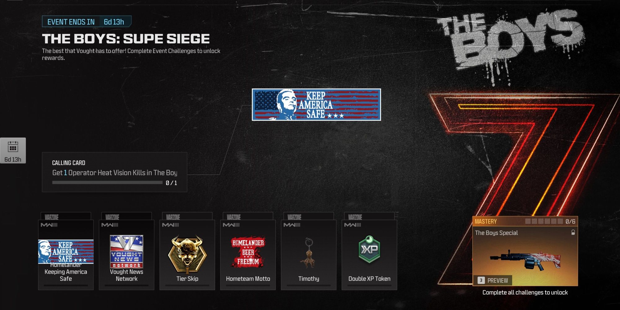 Modern Warfare 3 The Boys Supe Siege Rewards