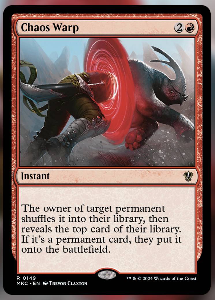 Magic: The Gathering - Chaos Warp (Distorsione Caotica) - Carta Singola Commander 2020 Edition (C20), Rara