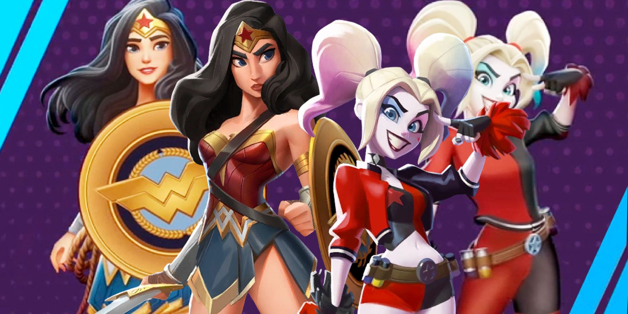 Harley Quinn and Wonder Woman's new renders in MultiVersus.