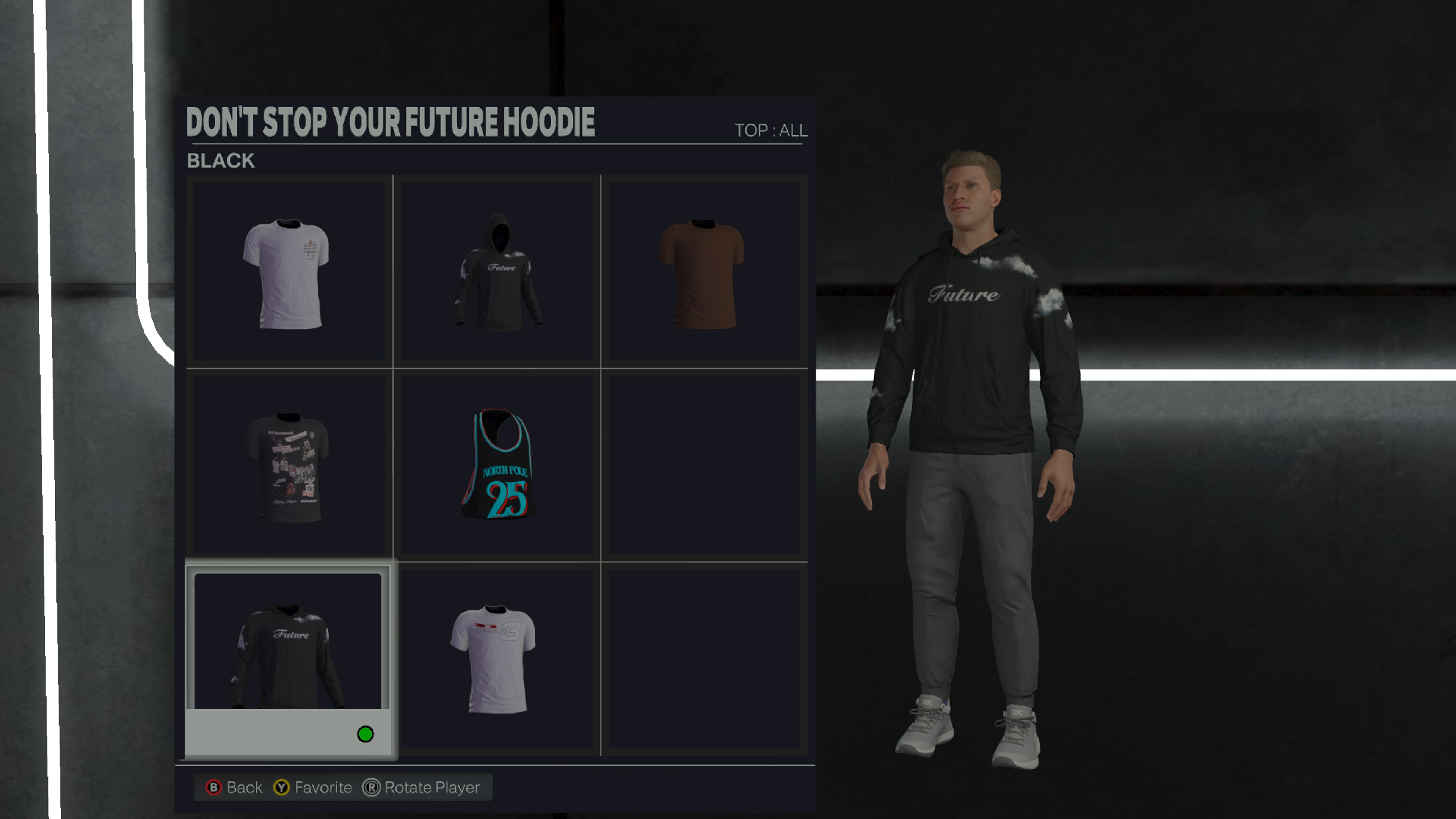 A custom MyPlayer dons new gear designed for Martin Luther King Jr. Day in NBA 2K24.