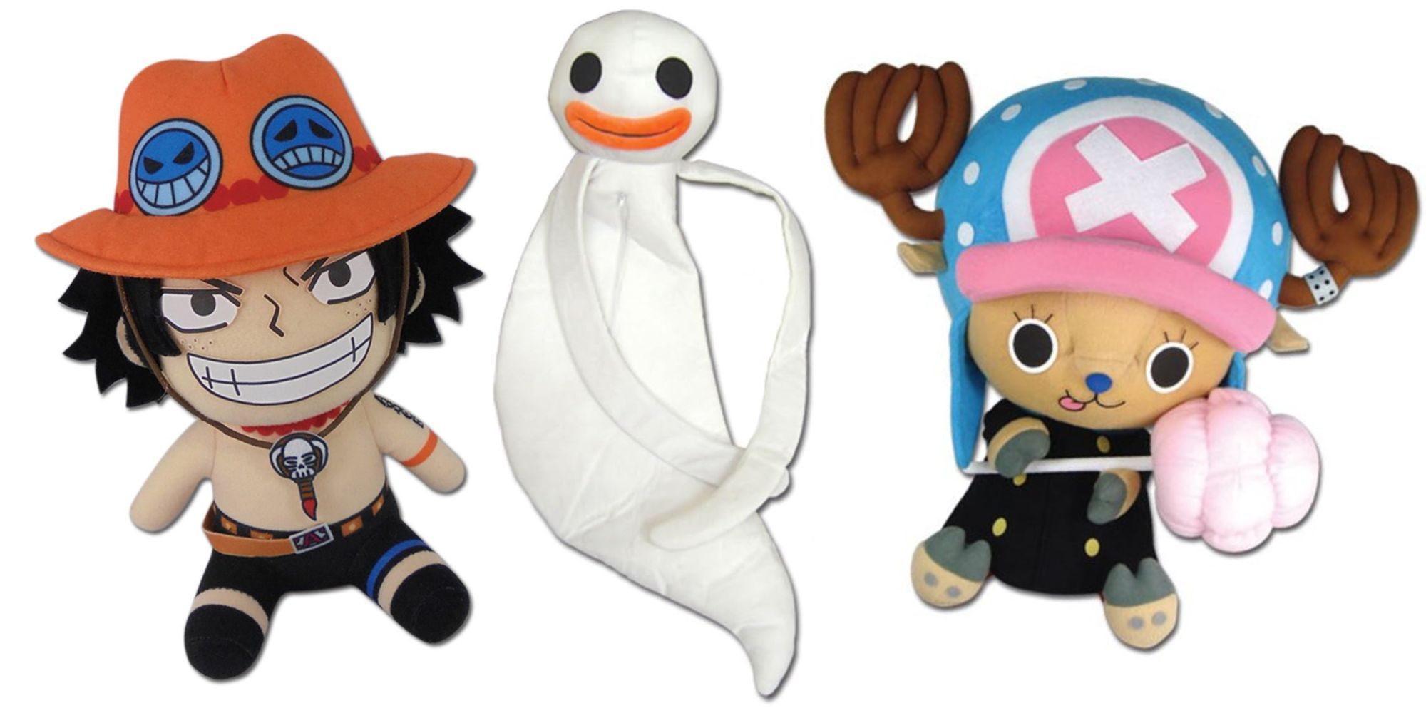 One Piece Negatibu Horo Plush Backpack, Ace Sitting Plush, Punk Hazard Chopper