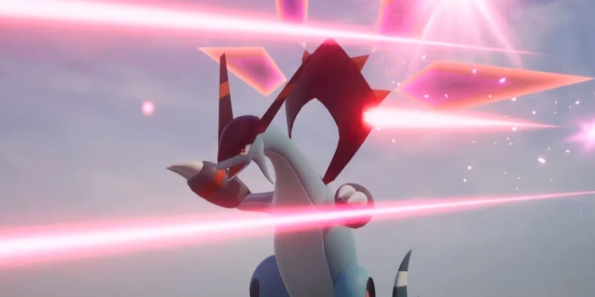 Jetragon using an attack in Palworld