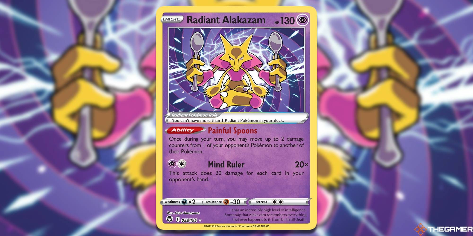 Strahlendes Alakazam-Pokémon-Sammelkartenspiel
