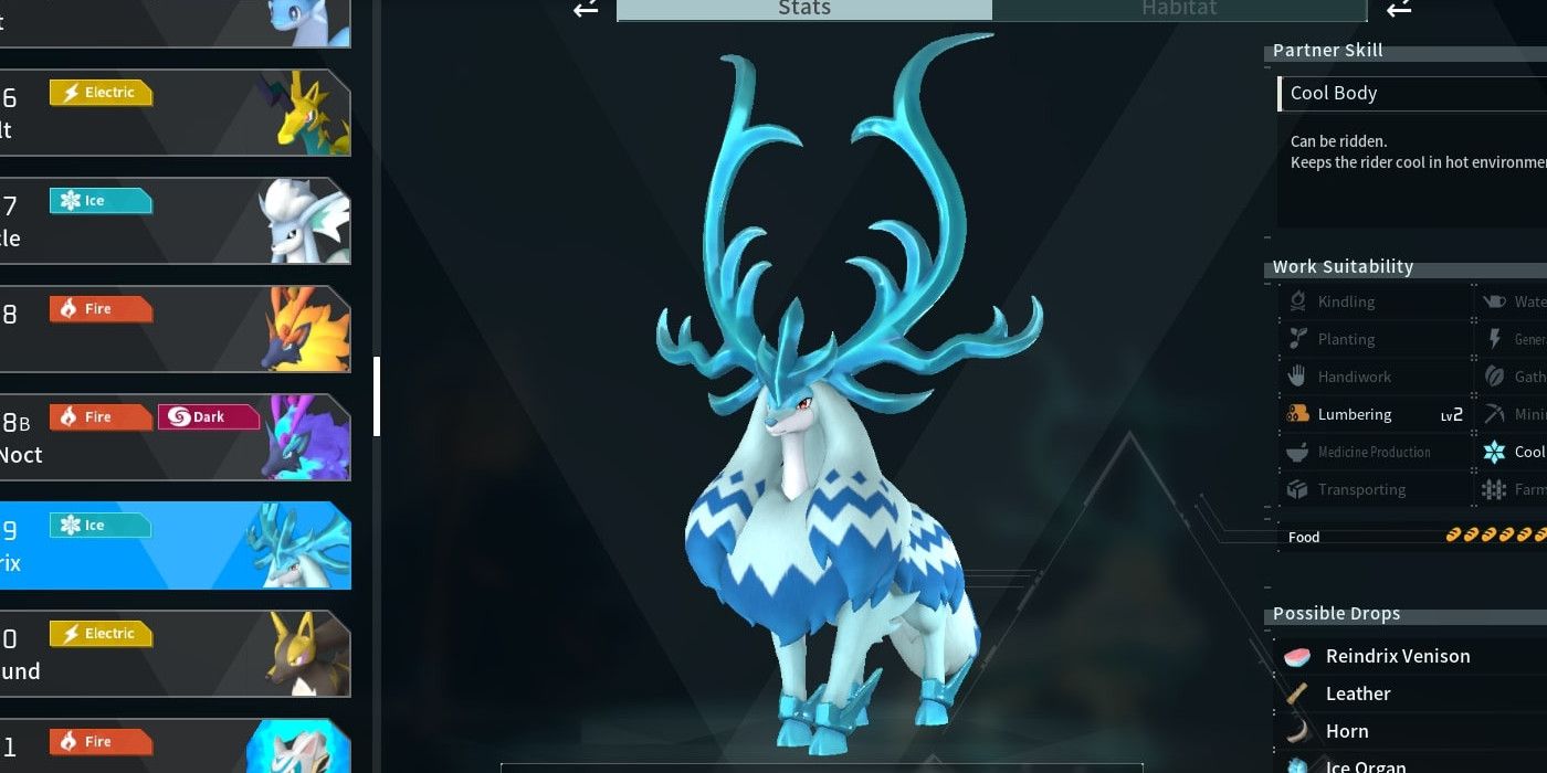 Reindrix Ice Palworld