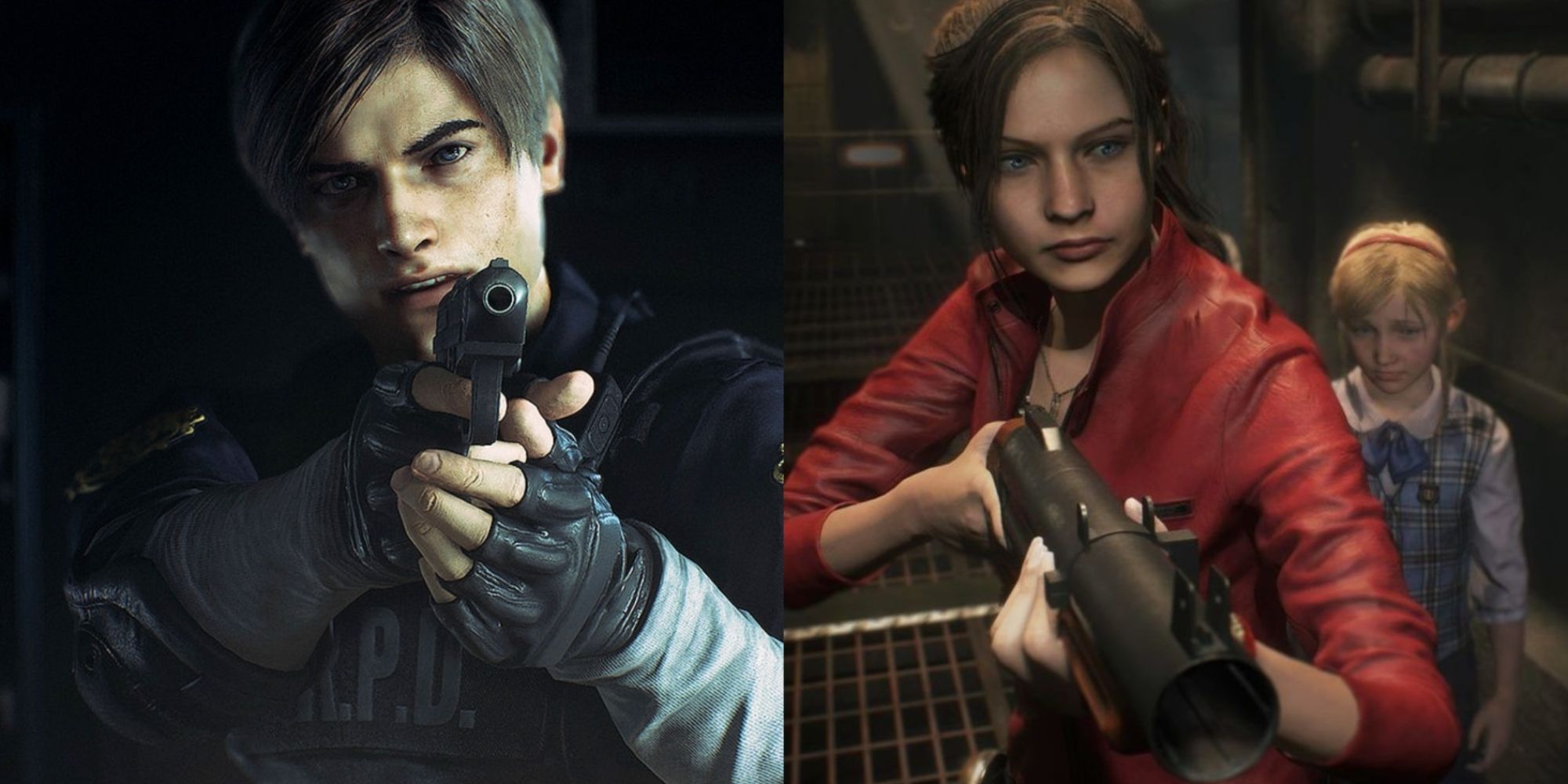 Resident Evil 2 Remake Which Scenario Is Canon Featured Split Image Leon And Claire