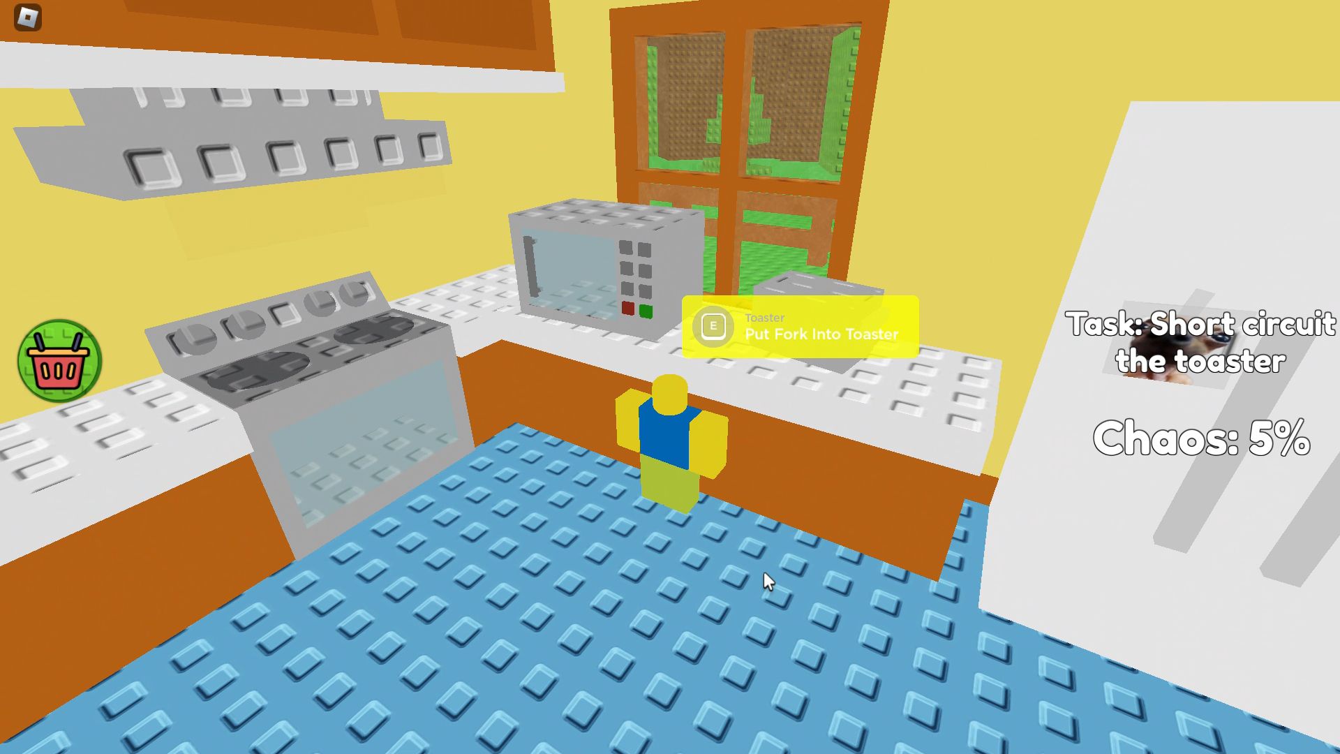Roblox Need More Chaos, the toaster in the kitchen