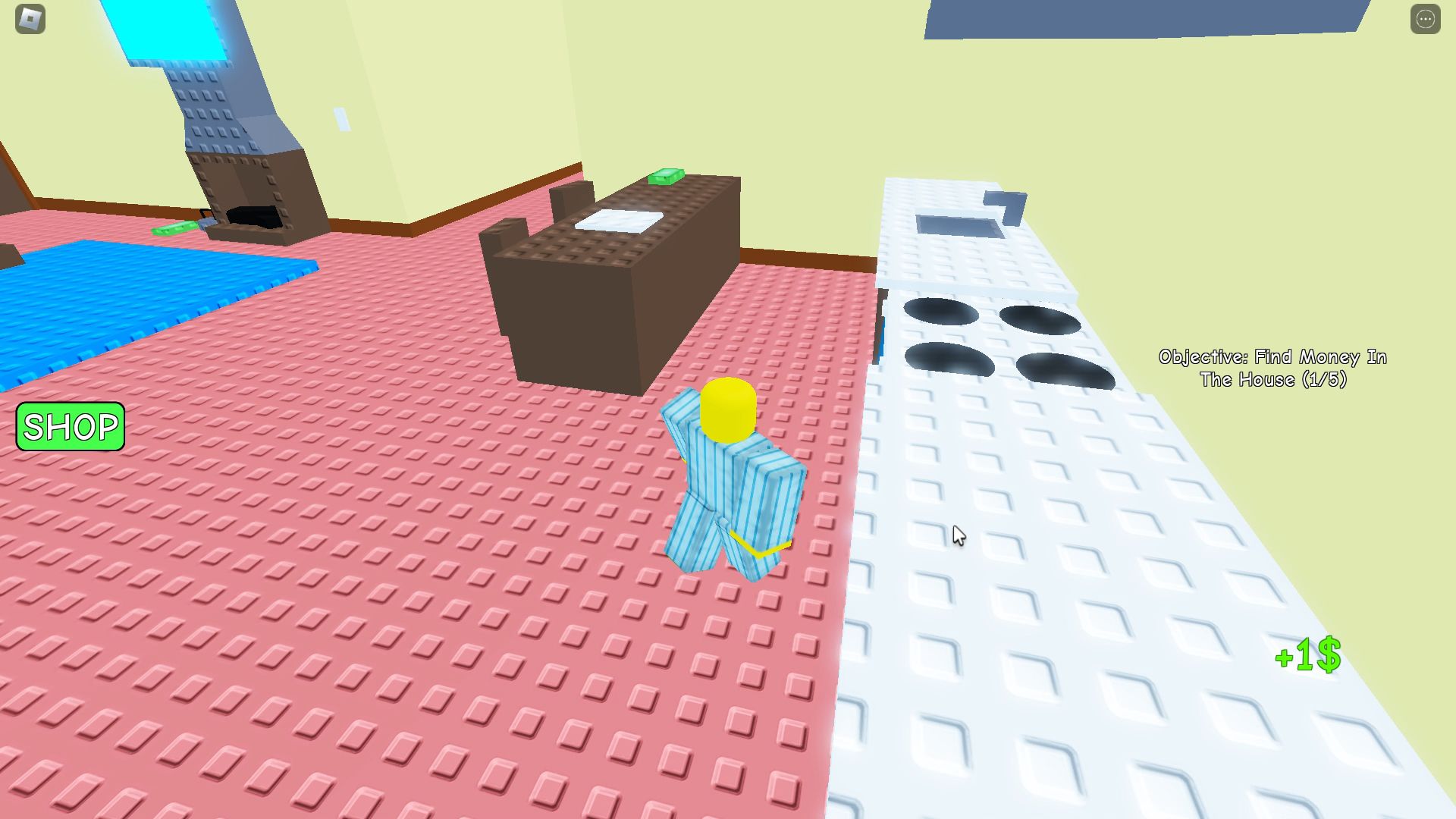 Roblox Need More Money - Collecting Money in the House