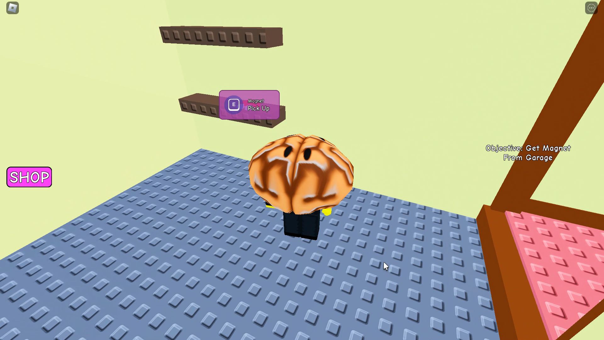 Roblox Need More Smart, the kid in the garage next to the magnet