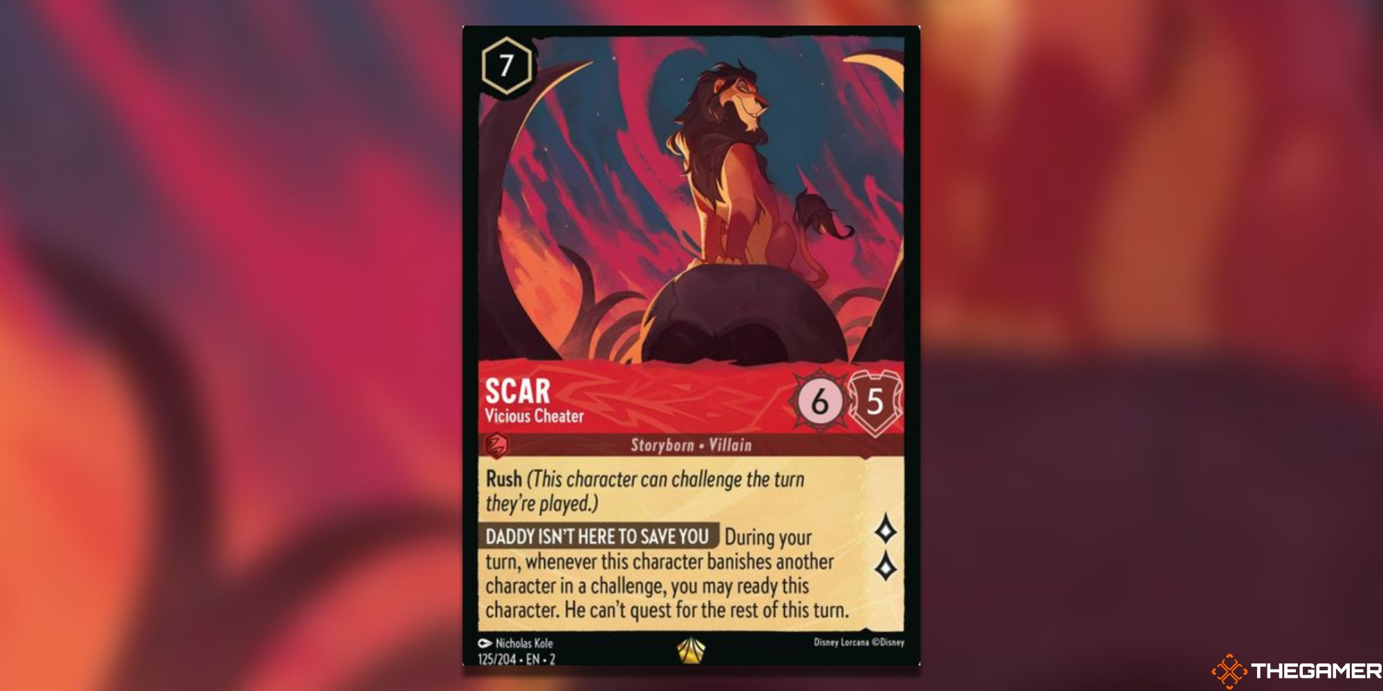 Scar, Vicious Cheater Card