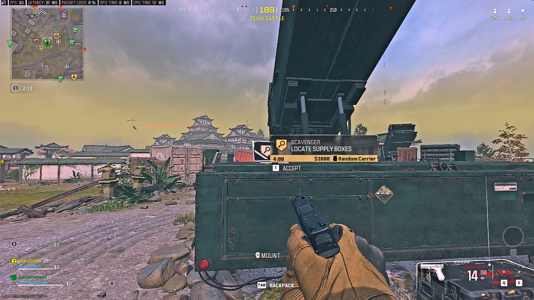 Player looking at a laptop laying on top of a big machine in Call of Duty Warzone