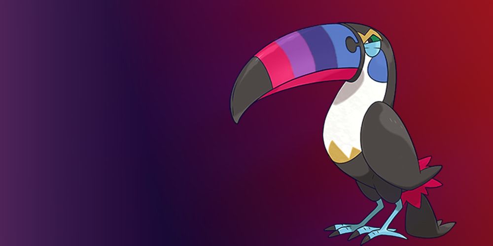 Artwork of Shiny Toucannon posed in front of a background