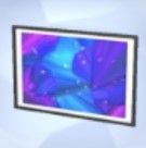 A screenshot of the Sims 4 shows the microscope print titled Crystal Palace