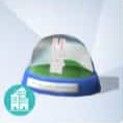 A screenshot of the Freezer Bunny snow globe.