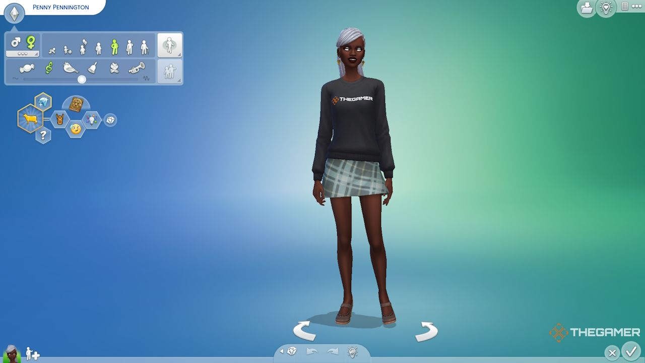 A spellcaster Sim stands in Create a Sim