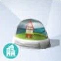 A screenshot of the Tudor House snow globe.