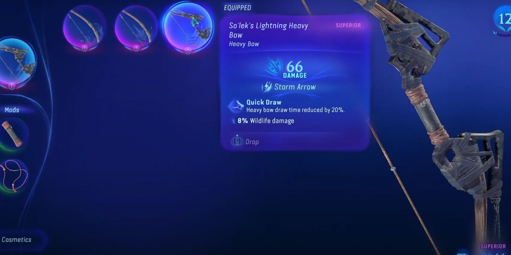 So'Lek's Lighting Heavy Bow Avatar Frontiers of Pandora