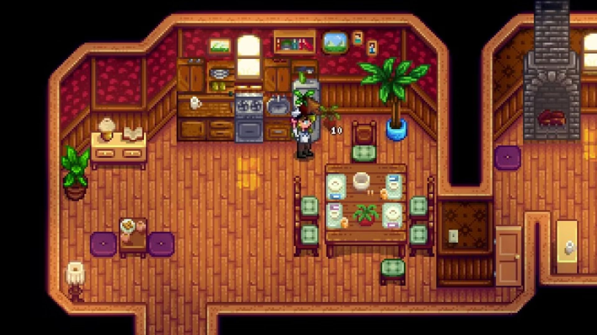 stardew valley player putting beets in the mayors fridge