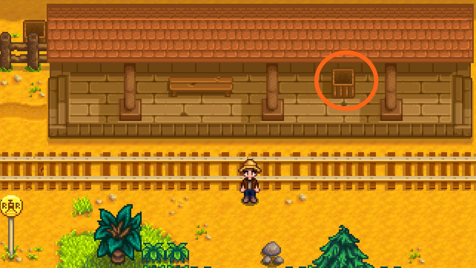 stardew valley train station box for rainbow shell