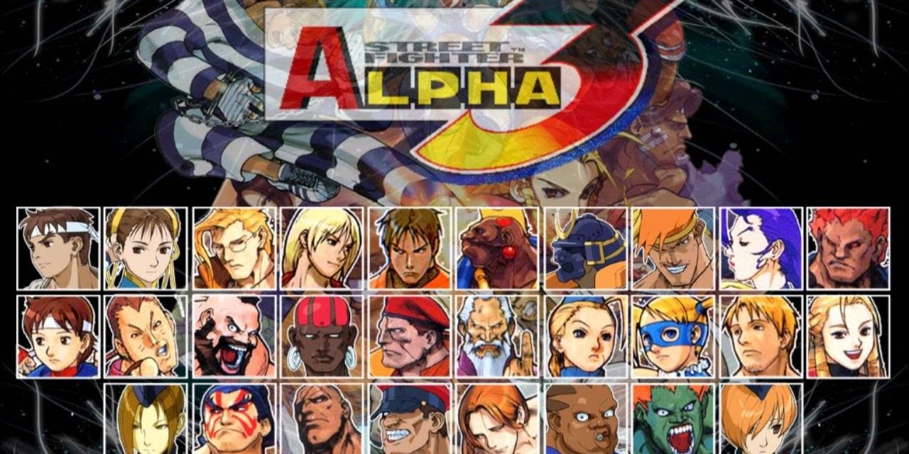 Street Fighter Alpha 3 - picture of the characters roster PS1