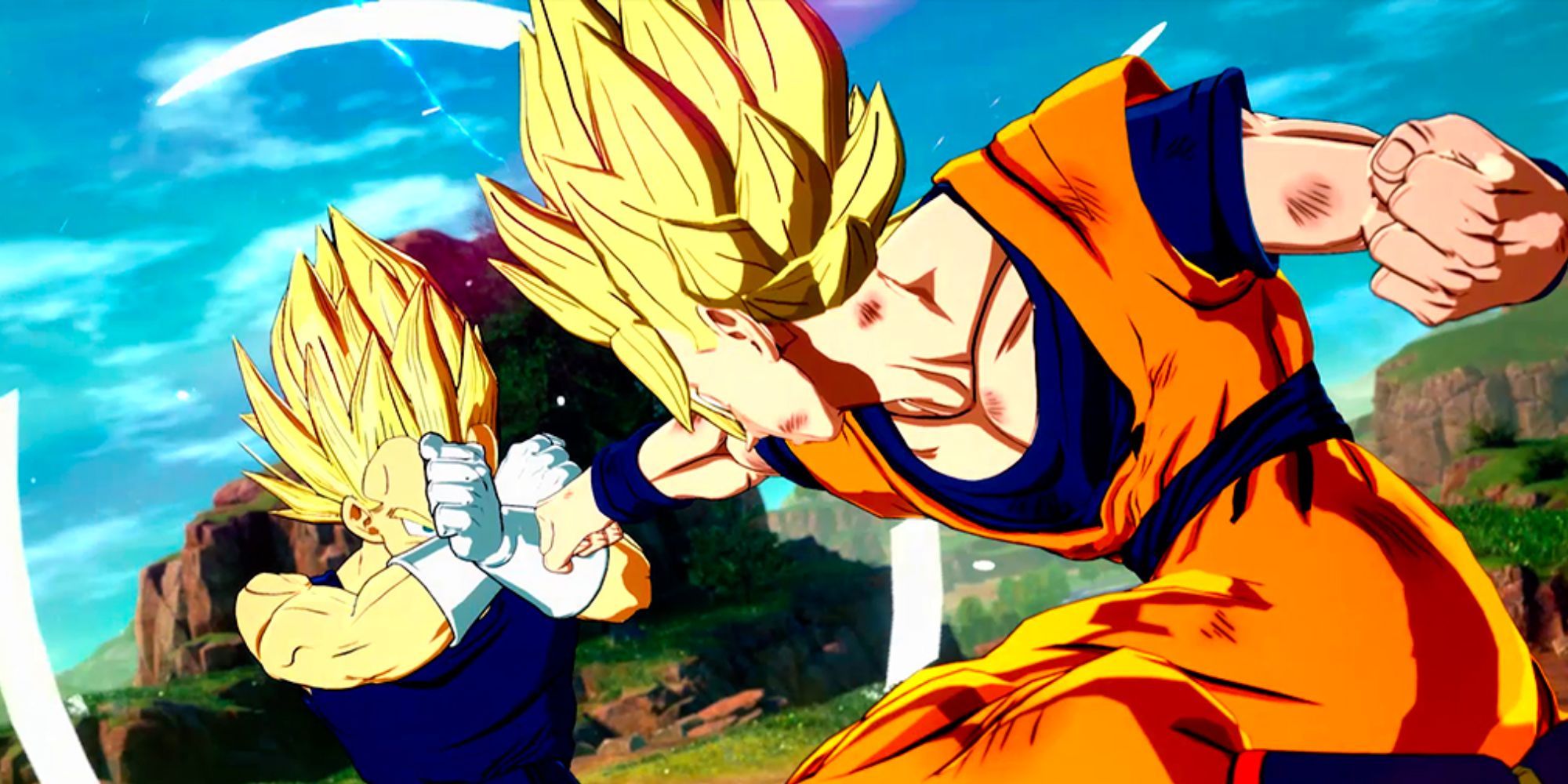 Goku and Vegeta as Super Saiyan's in Dragon Ball: Sparking Zero.