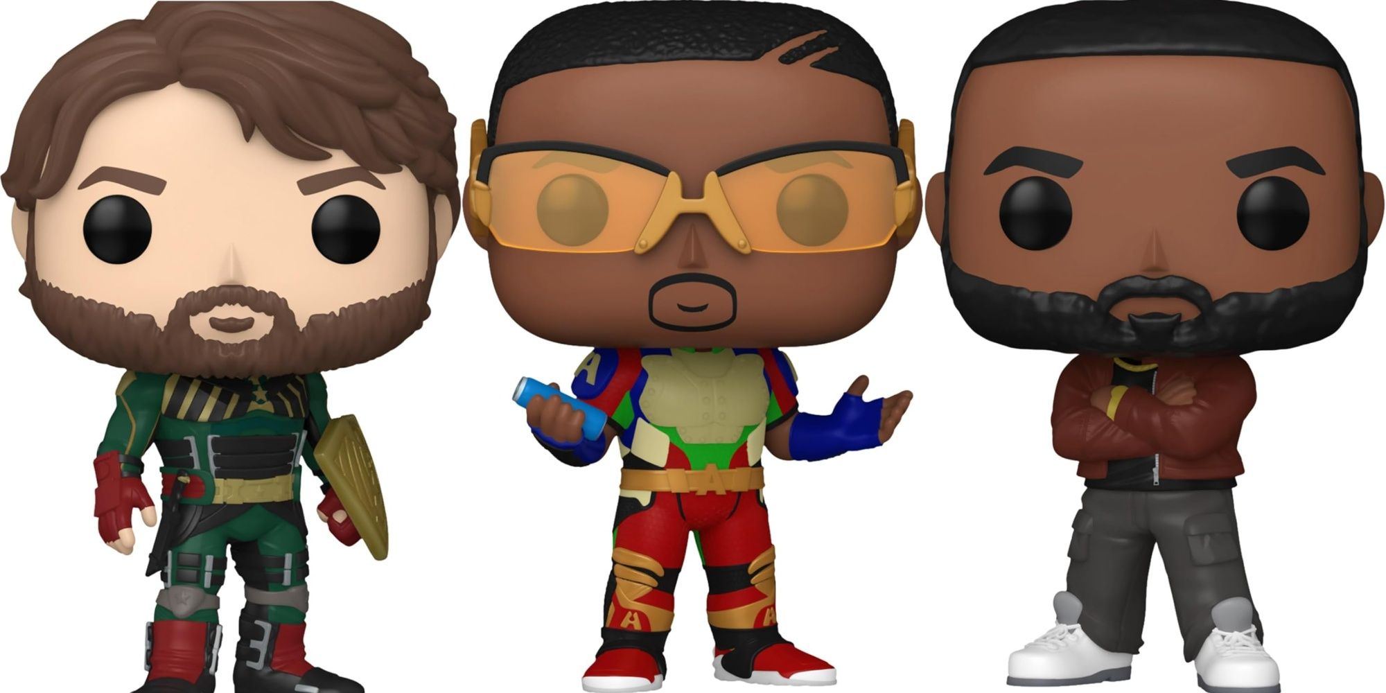 The Boys Funko Pops Featured Split Image Of Soldier Boy, A-Train, and Mother's Milk