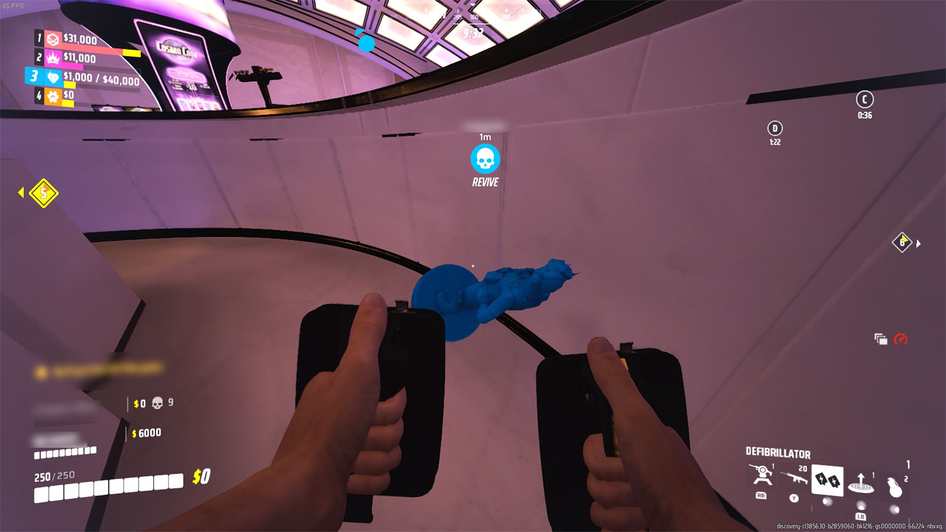 Medium Build Using Defibrillator Gadget to Revive Teammate