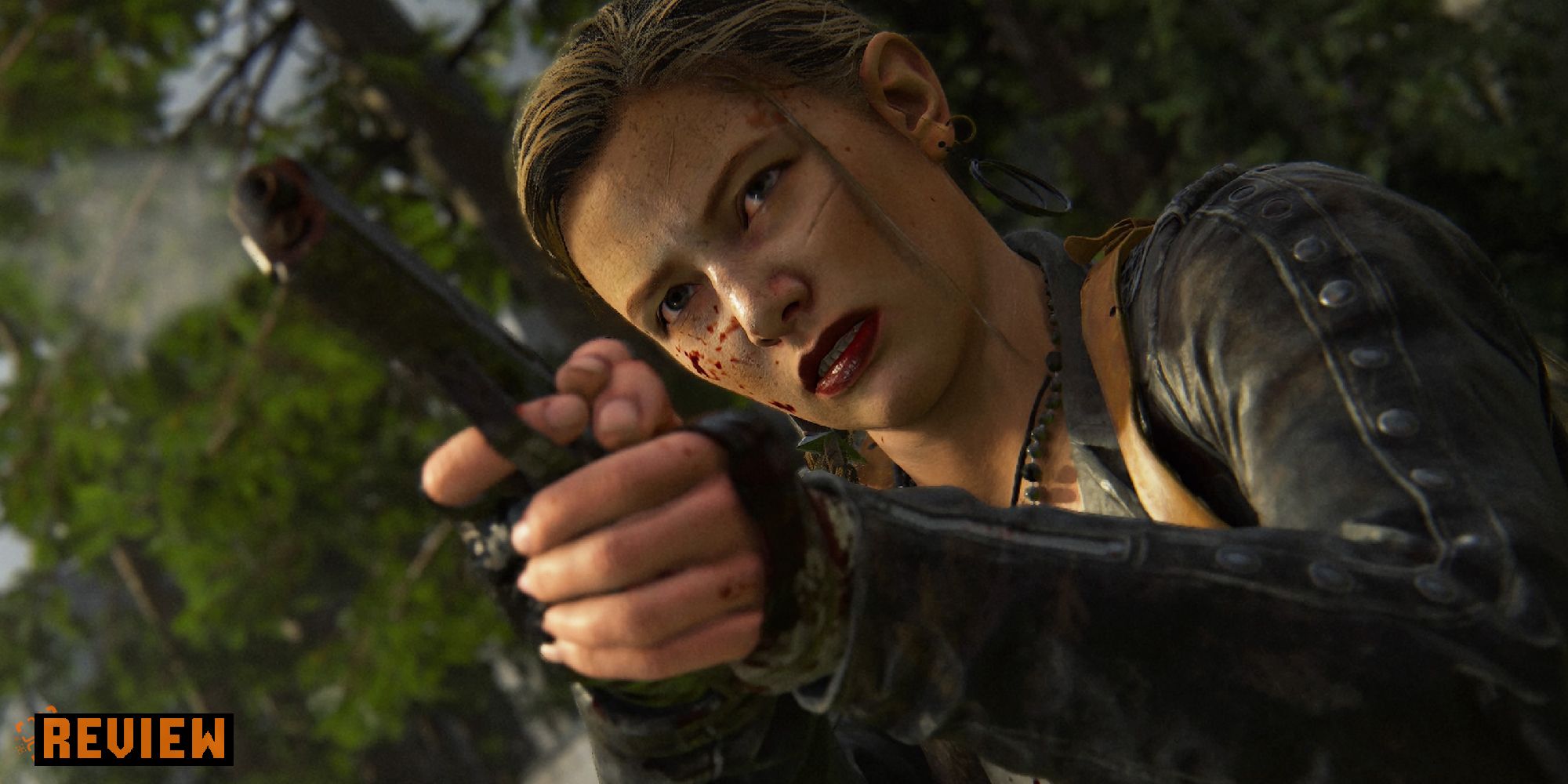 The Last of Us Teil 2 Rezension mit Abby mit einer Pistole