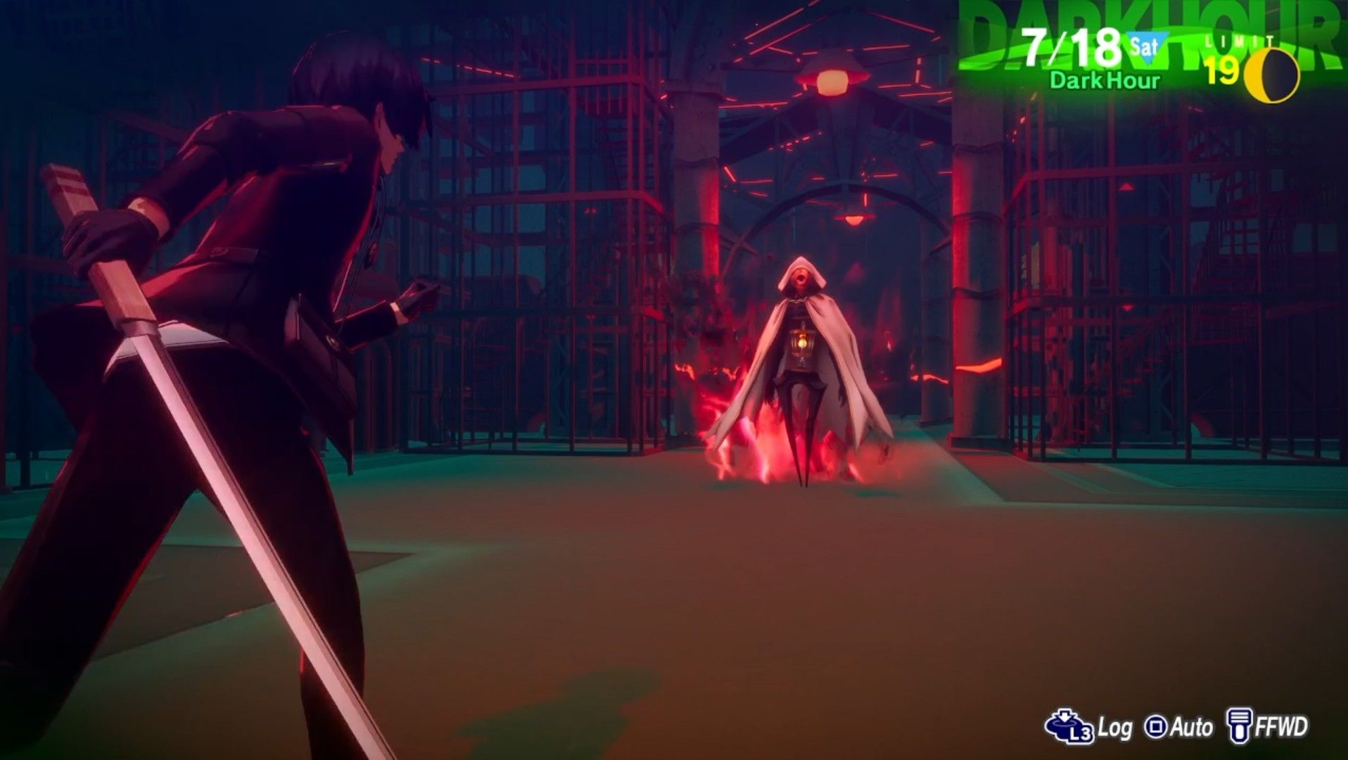 the protagonist running in to fight a monad shadow persona 3 reload p3r monad depths