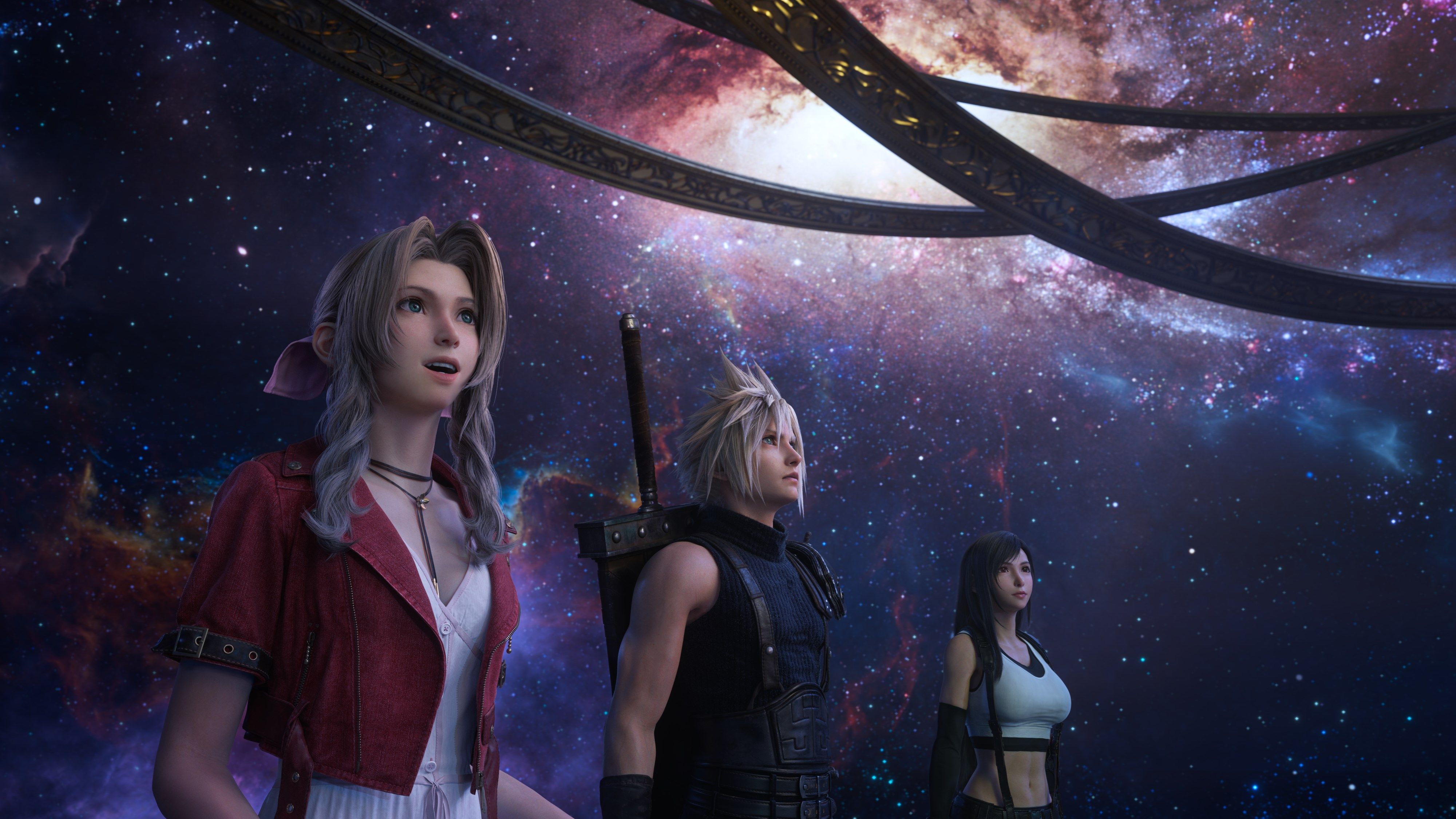Final Fantasy 7 Rebirth - Tifa and Aerith staring into space