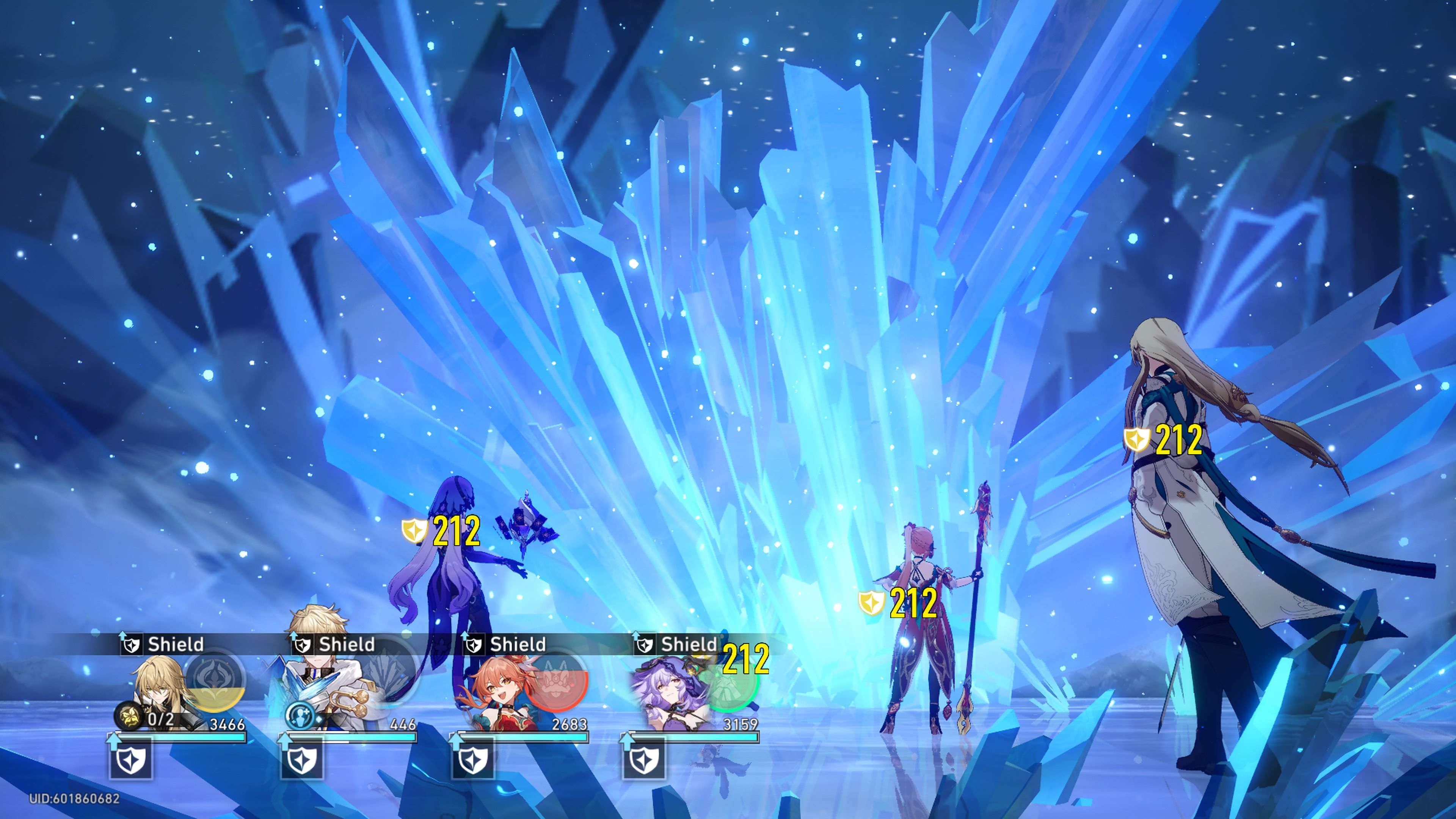 In Honkai Impact: Star Trail, Jeppard unleashes his ultimate and creates a team-wide shield for his team to aid them.