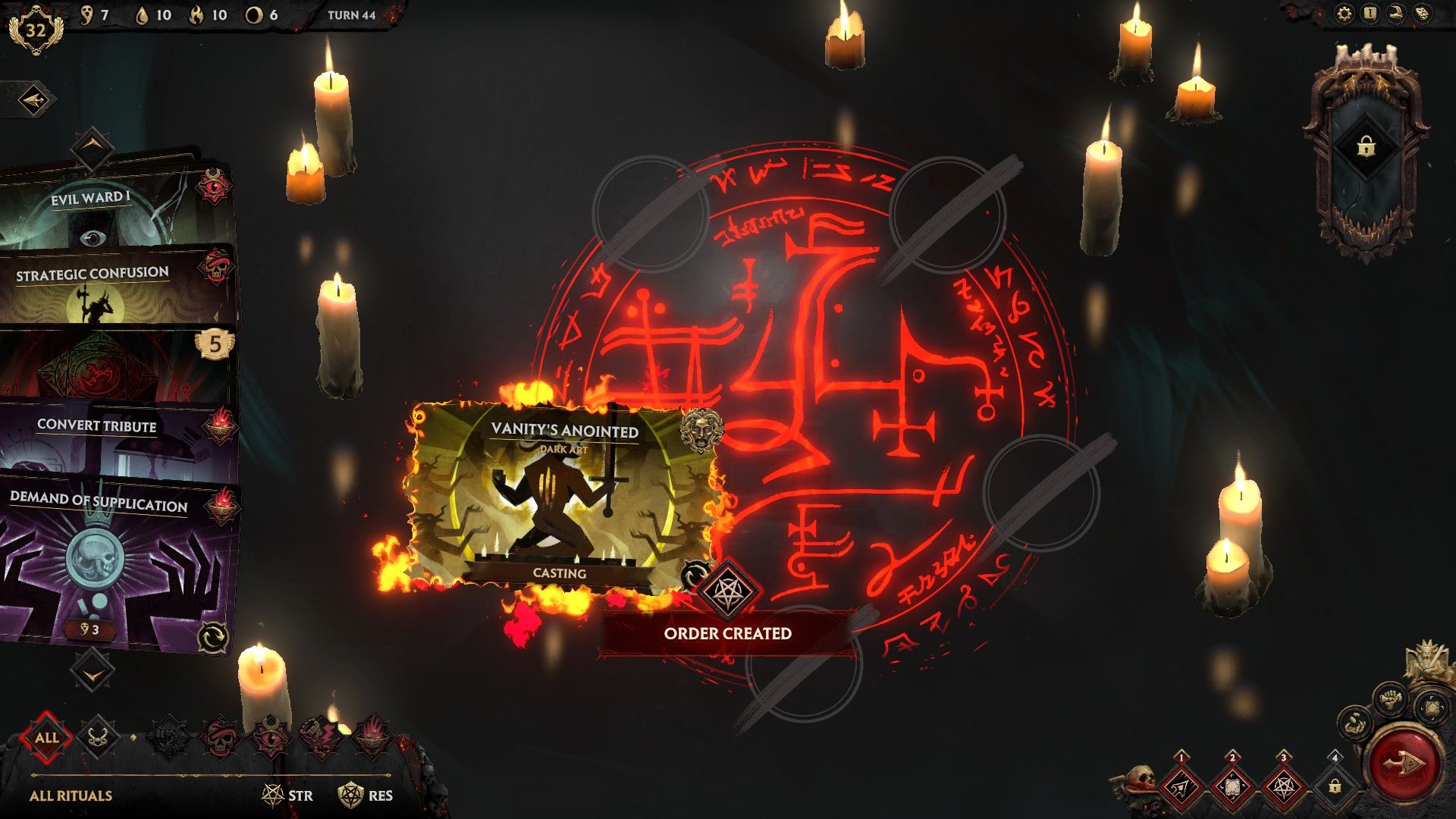 Andromalius casts Vanity&rsquo;s Anointed in Solium Infernum